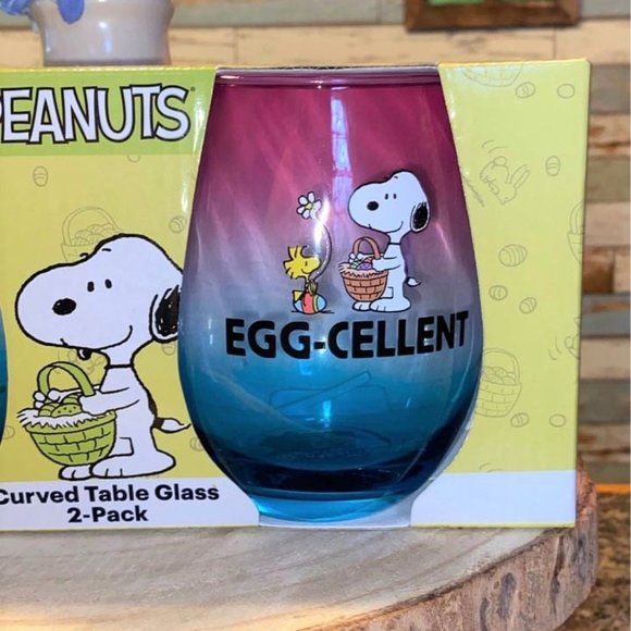 Snoopy Peanuts Easter Stemless Glass Set - Picture 3 of 5